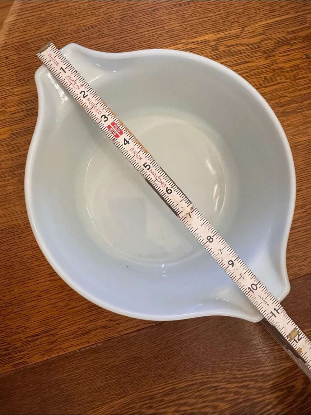 Pyrex Brown and White Floral Mixing Bowl